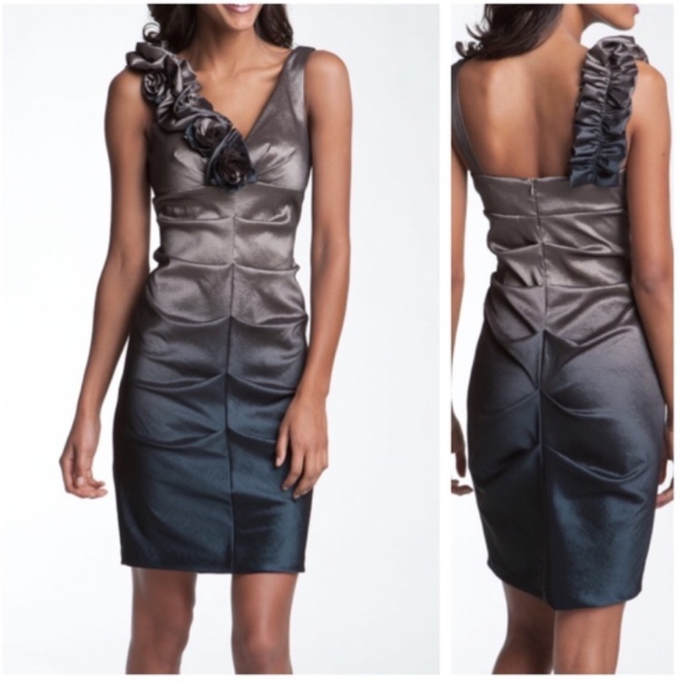 Xscape by Joanna Chen Ombré Flower Dress Size 16